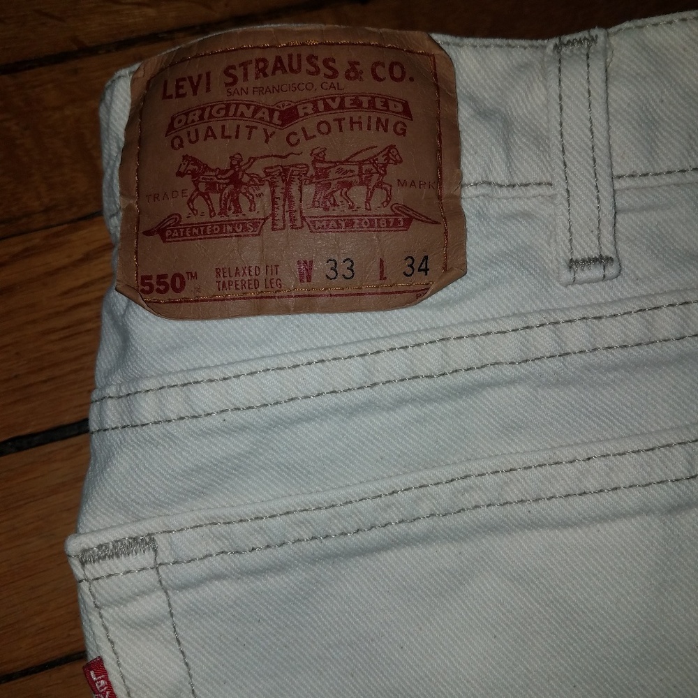 Mens vintage white levis